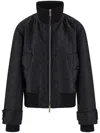 Ferragamo Monogram Jacquard Zip-up Jacket In Black