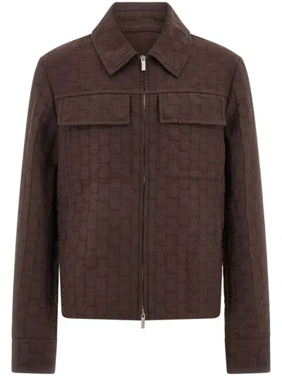 FERRAGAMO MONOGRAM-PATTERN JACKET