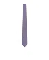 Ferragamo Monogram-pattern Silk Tie In Purple