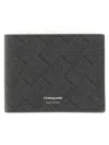 Ferragamo Monogram Pattern Wallet In Black