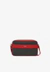 Ferragamo Monogram-pattern Crossbody Bag In Black