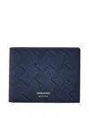 Ferragamo Monogram Print Wallet In Blue