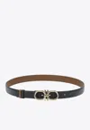 Ferragamo Reversible Belt Duo Adjustable Length Design In Black