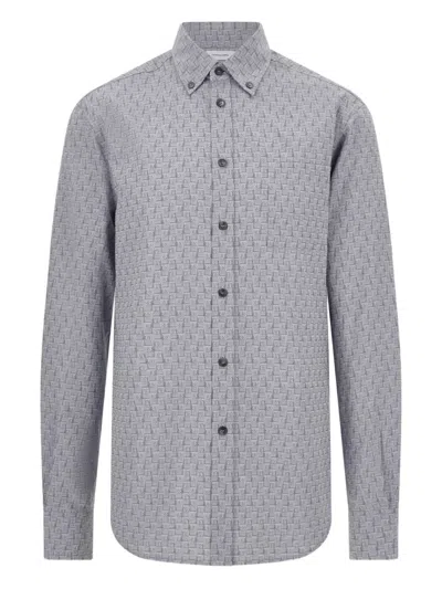 Ferragamo Monogram Shirt In Gray