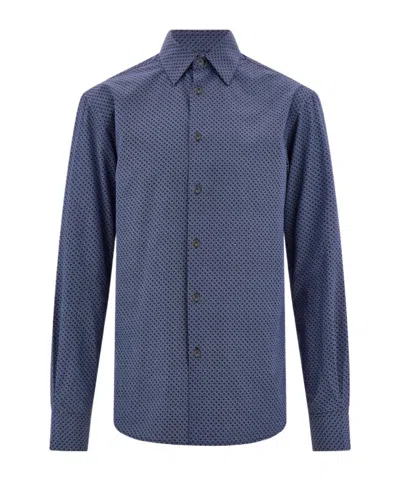 Ferragamo Monogram Shirt In Purple