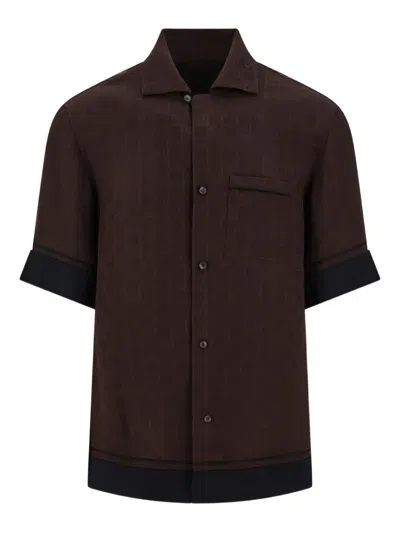 FERRAGAMO MONOGRAM SHORT SLEEVE SHIRTS