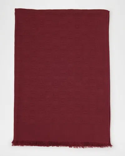 Ferragamo Monogram Silk Wool Scarf
