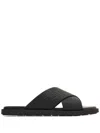 Ferragamo Sion Gancini Sandals In Black