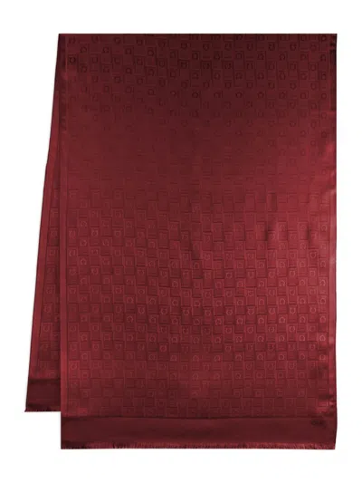 Ferragamo Monogram Stole In Red