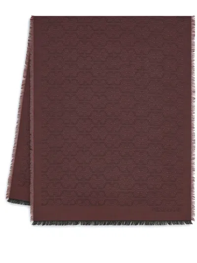 Ferragamo Silk And Cashmere Stole In Gold