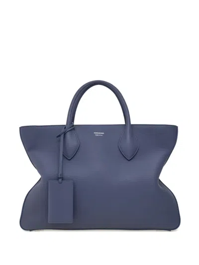 Ferragamo Monogram Structured Leather Tote Bag