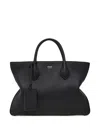 Ferragamo Monogram Structured Leather Tote Bag In Black