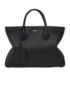 Ferragamo Monogram Structured Leather Tote Bag In Black