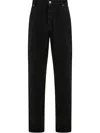 Shop Ferragamo Monogram Texture Denim Trousers