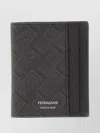 Ferragamo Monogram Textured Finish Credit Card Holder