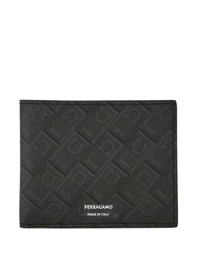 Ferragamo Monogram Wallet In Black