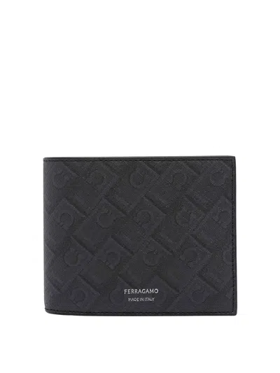 Ferragamo Monogram Wallet In Black