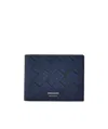 Ferragamo Monogram Hammered Leather Wallet In White
