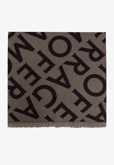FERRAGAMO MONOGRAM WOOL SCARF