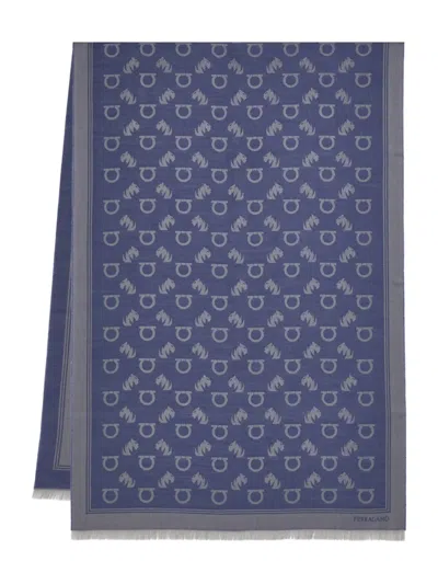 Ferragamo Jacquard Stole With Feline Motif