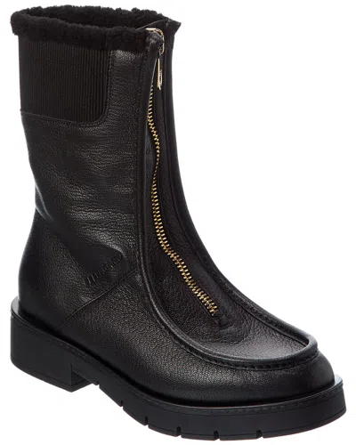 Ferragamo Monste Leather Boot In Black