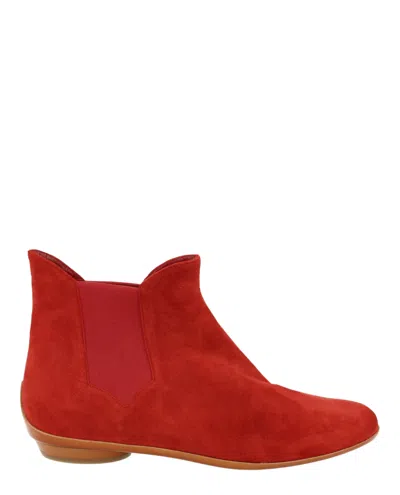 Ferragamo Montana Archive Limited Edition 1960s Chelsea Boots In Red