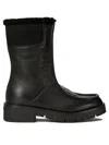 Ferragamo Woman Ankle Boots Black Size 8 Shearling In Black