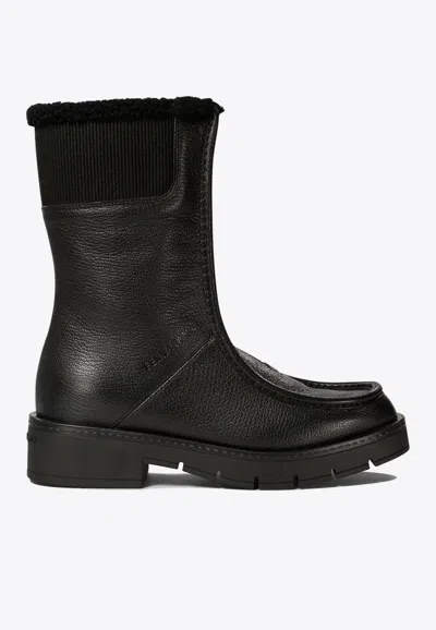 FERRAGAMO MONTSE FUR ANKLE BOOTS