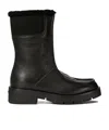 Ferragamo Woman Ankle Boots Black Size 8 Shearling In Black