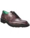 Ferragamo Morris Leather Oxford In Grey