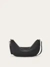 Ferragamo Mosq Half Moon Bag. Black Gancini