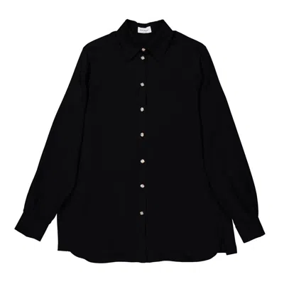 Ferragamo Mulberry Silk Georgette Shirt In Gray