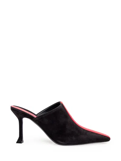 Ferragamo Ladies Black Graphic Insert Sophye Mules