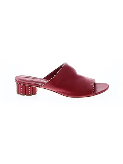 Pre-owned Ferragamo Mule/clog In Red