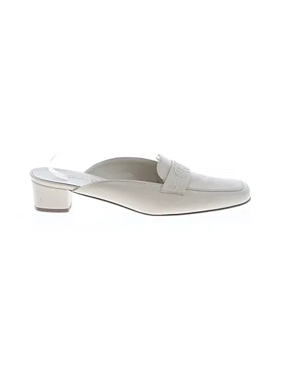 Pre-owned Ferragamo Mule/clog In White