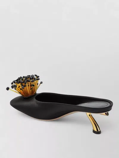 Ferragamo Mules Decorative Embellishments Sculptural Heel Design