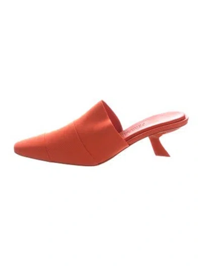 Pre-owned Ferragamo Mules In Orange