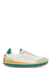 Ferragamo Iggy Rainbow-sole Sneakers In 001