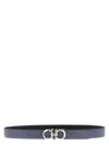 Ferragamo Multicolor Gancini Reversible Belt In Blue