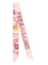 Ferragamo Multicolor Logo Print Bandana Scarf In Multi
