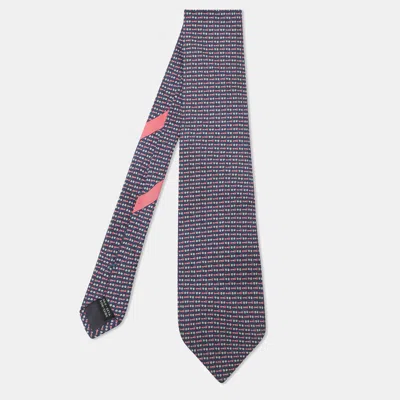 Pre-owned Ferragamo Multicolor Printed Silk Neck Tie