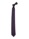 Ferragamo Multicolor Tie With All-over Print In Silk Man In Blue/red