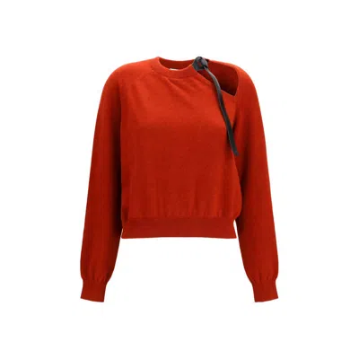Ferragamo Multicolor Wool Oves Aries Sweatshirt In Red