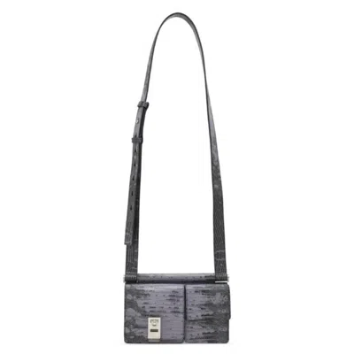 Ferragamo Multipocket Leather Crossbody Bag In Gray
