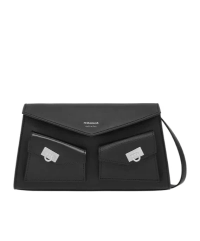 Ferragamo Multipocket Mini Bag In Black