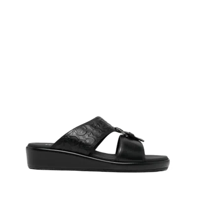 Ferragamo Murray Leather Sandal In Black