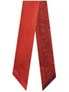 Ferragamo Geometrical Renaissance Print Mini Bandeau In Red