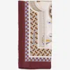 Ferragamo Modern Geometric Pattern Scarves In Red