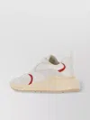 Ferragamo Nappa Leather And Suede Sneakers With Gancini Detail