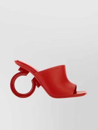 Ferragamo Nappa Leather Mules Gancini Heel